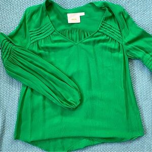 Anthropologie green blouse